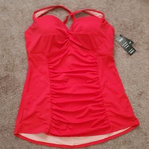 Red Swimsuit Top with Pushup